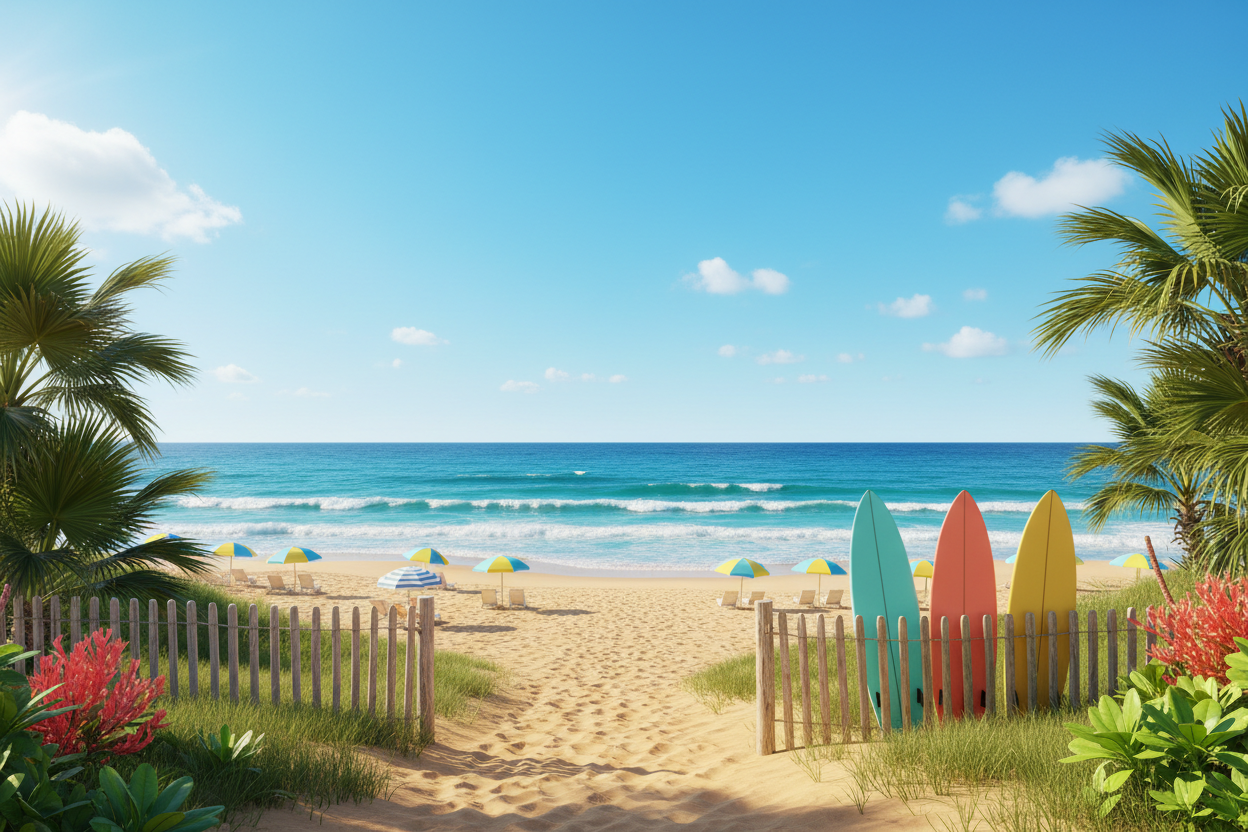 Summer sale Collection background, no text, just aussie summer vibes 